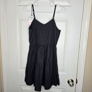 NWT Zandi Short Black Dress Adjustable Strap Keyhole‎ Bow on back - Size XL